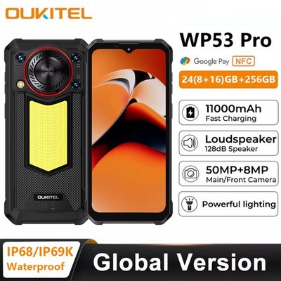 OUKITEL WP53 Pro Rugged Phone Octa Core 24GB+256GB 50MP 11000mAh Global Version