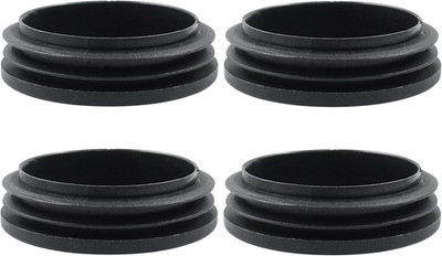 4 Pack 2-1/2 Inch (63Mm) round Plastic Hole Plugs, Black Pipe Tubing End Cap for