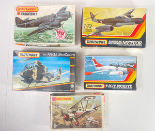 Matchbox 1:72 Scale Bundle of Aircraft Plastic Model Kits x 5