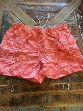 Mens Columbia Peach Orange FLoral Swim Shorts Size XXL