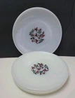 Vintage Fire King Honeysuckle Milk Glass Dinner Plates - Set Of 5- 9”