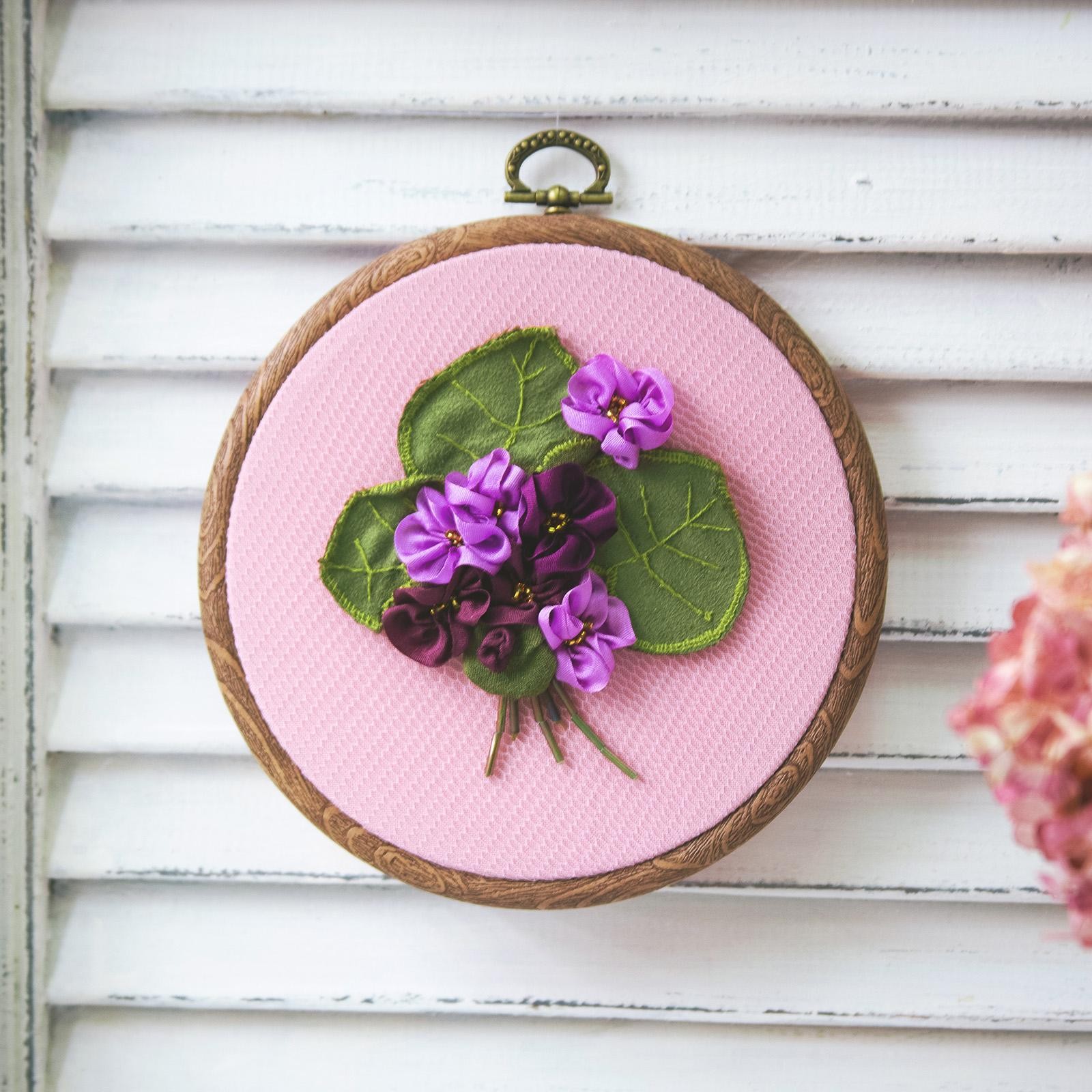 2pack Embroidery Hoop Frame 3.5" Round Imitated Wood Circle Cross-Stitch Ring