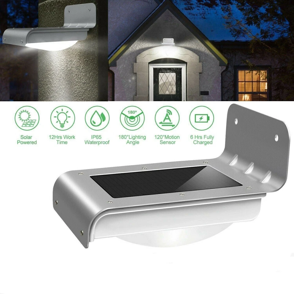 16 LED Solar Power Light Motion Sensor Garden Security Lamp Outdoor Waterproof - Image 2 of 4