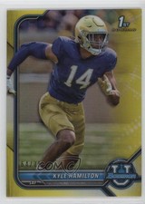 2021-22 Bowman U Chrome Prospects Yellow Refractor 64/75 Kyle Hamilton #34 1in8
