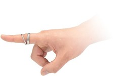 Edelstahlringe, PIP & DIP Fingergelenk, Fingerschiene, Orthese, Fingerring
