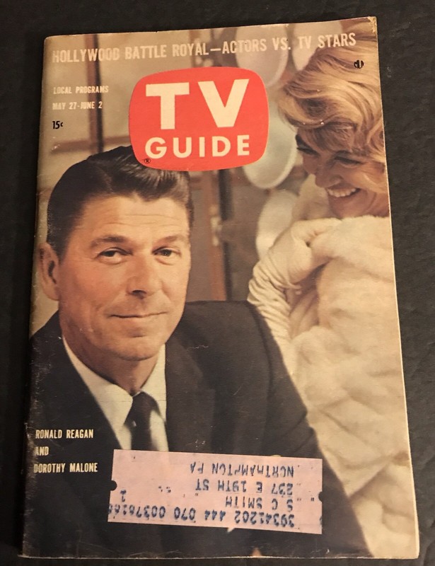 1961 TV Guide May 27 - Ronald Reagan; Walt Disney Part III; Jim Backus; J Warner