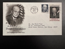 Dwight Eisenhower 5 years death anniv 1974 Event Cover ArtCraft variety VF+