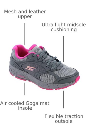 Skechers Go Run Consistent Vivid Horizon Damen-Sneaker (Größe 7,5) grau pink - Bild 4 von 12
