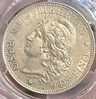 Argentina 1882 Peso Rare Undergraded PCGS 50++ Luster/Sharp Detail Beauty  — photo 4