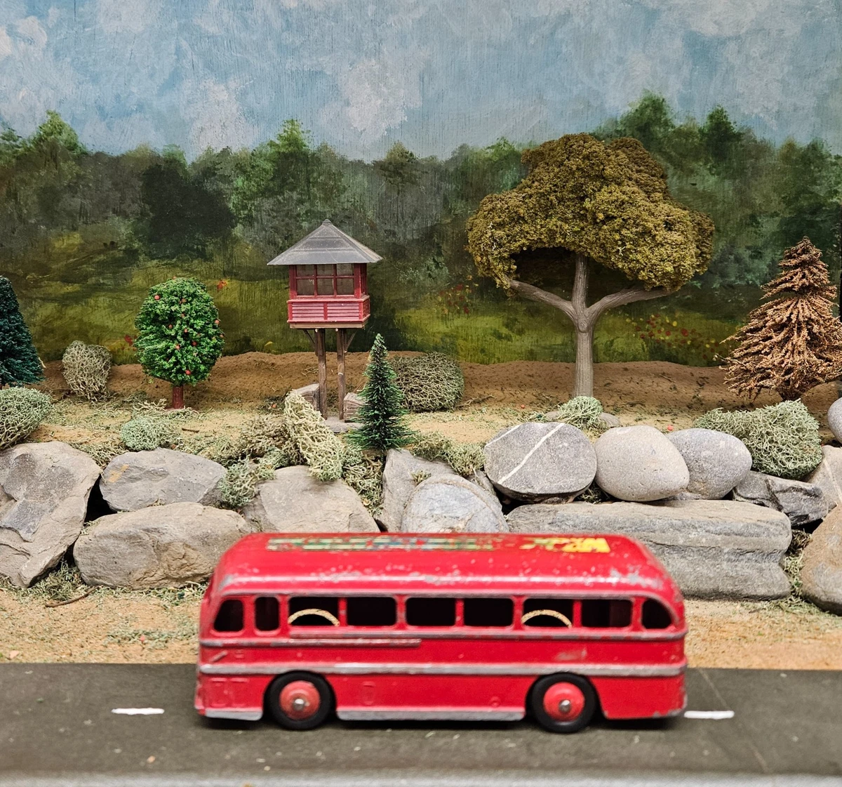 DINKY TOYS VINTAGE BLEU & CRÈME BUS MECCANO LTD FABRIQUÉ EN