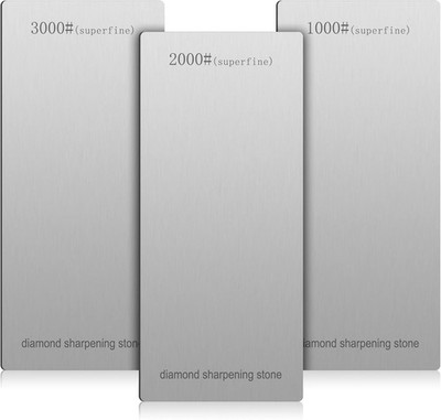 3 Pieces Diamond Sharpening Stone Diamond Knife Sharpener Plate Honing Whetstone