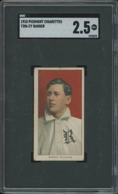 1909 T206 CY BARGER GOOD+ PIEDMONT 350 SGC 2.5 BASEBALL ROCHESTER BRONCOS