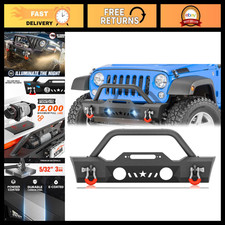 Front Bumper For 07-26 Wrangler Jk Jku Jl Jlu Jt - Off-road Durable Easy Insta