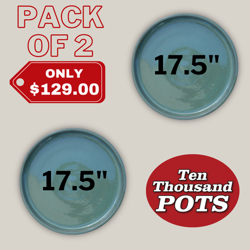 Runde | Grün Creme Keramik Ton Pflanze Untertasse - Größen 8" - 17,5" - Kostenloser Versand - Bild 8 von 12