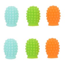 3 Pairs Silicone Drumstick Mute Head Sleeves Practice Tips Cover