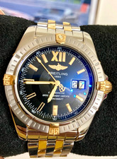 Breitling Cockpit 18ct Gold Pilot Bi-Metal 41mm Blue Dial B49350 Full Set