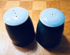 Denby blue jetty salt & pepper pots. Excellent conditon.