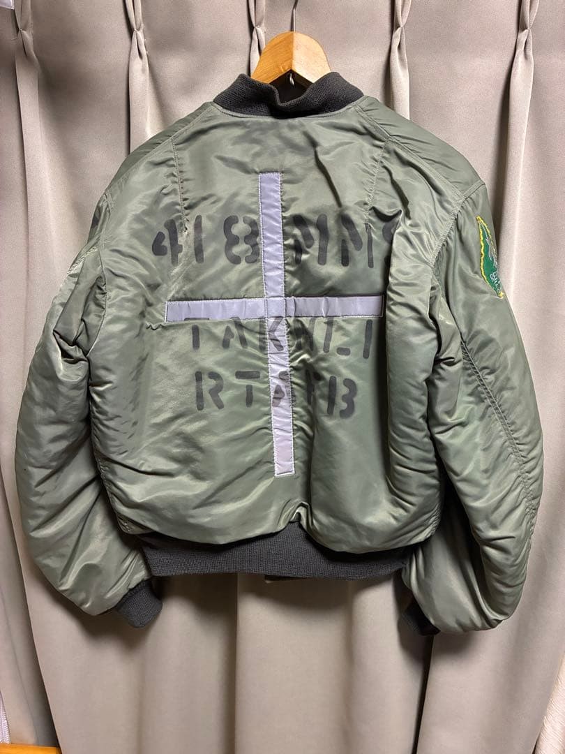 Buzz Rickson's MA-1 Stencil Cross Reflector Patch Green sizeM | eBay
