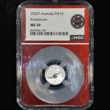 2026 P AUSTRALIA PLATINUM KOOKABURRA ✪ NGC MS-70 ✪ 1/10 OZ COIN Pt $15 330 EDC 2899.50 per troy oz
