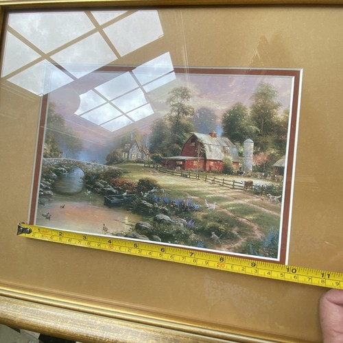 Thomas Kinkade 1958-2012 Lithograph Art Print Hometown Memories Framed 18x15” - Picture 11 of 15