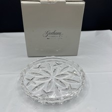 Gorham Lady Anne Full Lead Crystal Coasters Set of 4 Retired with Box