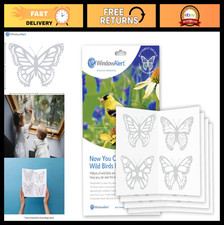 Butterfly Anti-Collision Window Decals - UV-Reflective Bird Protection - 4 Sheet