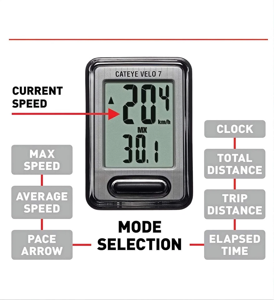 Cateye Velo 7 CC-VL520 Fahrradcomputer - Bild 2 von 3