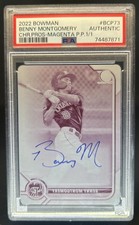 2022 Bowman Benny Montgomery Chrome Prospects Auto Printing Plates #1/1 PSA Auth