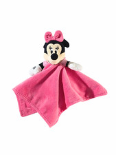 Disney Baby Minnie Mouse Pink Security Lovey Blanket 10" X 11"