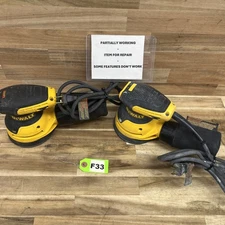 LOT OF 2 NON WORKING DEWALT Orbital Sander 5” Variable Speed (DWE6423K) F33