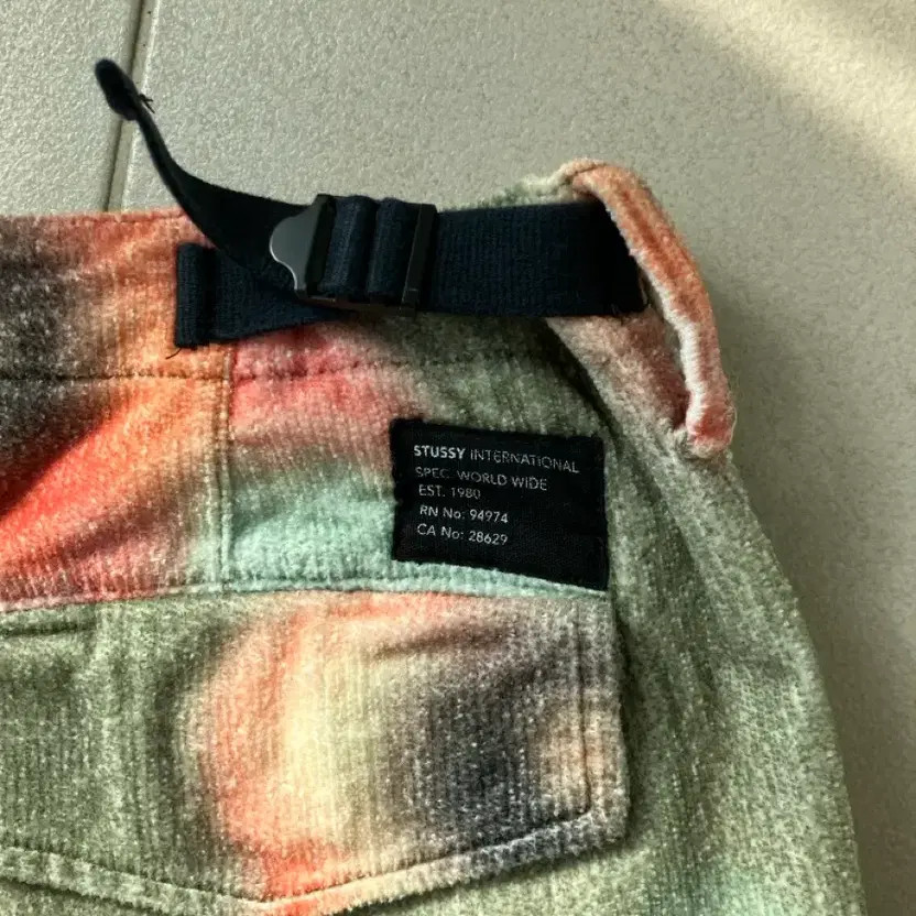 Stussy Corduroy Flower Pants - Black, Heavy Used thumbnail 5