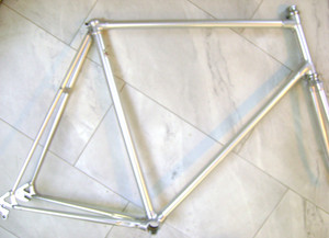 Alan 59cm alum mid 70's frameset, natural polished alum anodized finish L'Erioca