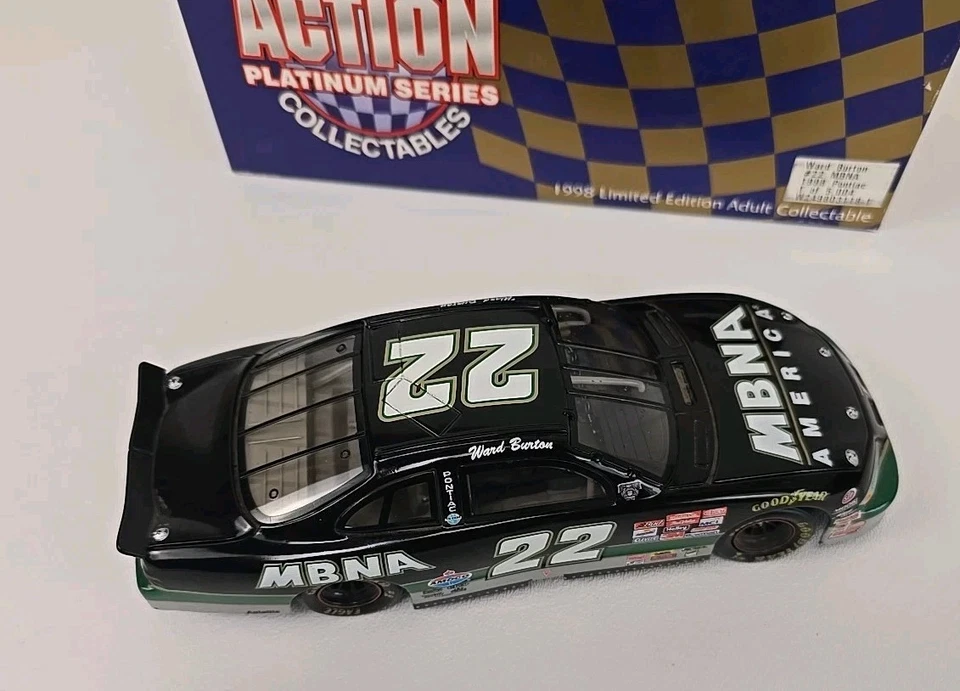 Ward Burton #22 MBNA America Grand Prix 1:24 Action RCCA NASCAR Diecast Pontiac  - Image 3 of 4