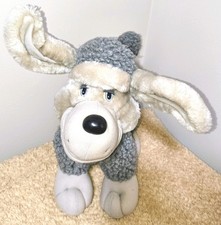 VG Vintage/1990 Tonka/Pooch Patrol 12" Grey Poodle Puppy Dog Bendable Plush