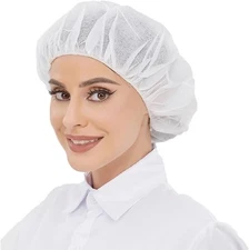 Pack of 100 Disposable Hair Nets Bouffant Caps 24 inch Food Service