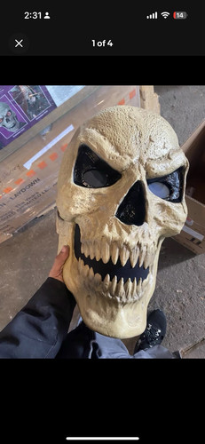 12 Foot Skeleton Scary Head NEW IN BOX