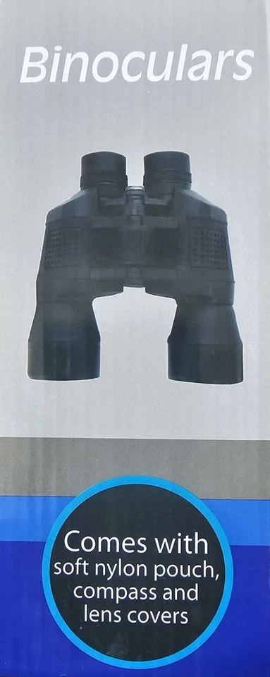 BINOCULARS with Soft Nylon Pouch, Compass and Lens Covers GREAT FOR OUTDOORS - Image 3 of 4