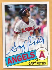2018 TOPPS ARCHIVES GARY PETTIS AUTO ANAHEIM ANGELS AUTOGRAPH