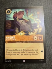 Disney Lorcana Higgins Undercover Officer 5/204 Whispers in the Well Regular NM