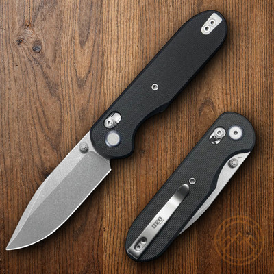 GEO Knife Ethereal Folding Knife 3'' Bohler M390 Steel Blade Black G10 Handle