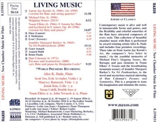ALICE K. DADE LIVING MUSIC: NEW CHAMBER MUSIC FOR FLUTE NEW CD