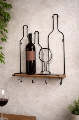 Wandboard Vino Viola Weinmotiv Hakenleiste HTI-Line