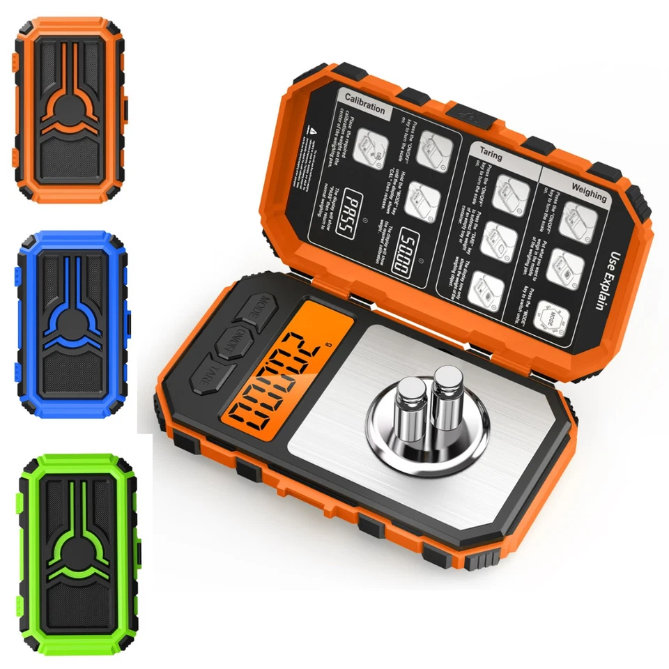 Feinwaage 50G/0,001G, Digitalwaage Milligramm, Präzisions Taschenwaage, Tragbare