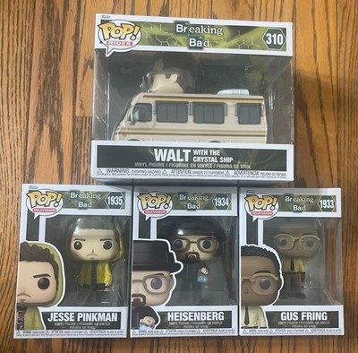 Funko Pop! Breaking Bad Set of 4 Gus Heisenberg Jesse & Walt with Crystal Ship