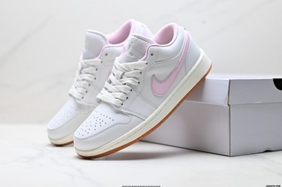 553560-614 New AJ1 Low White Pink Women's Size 4-12