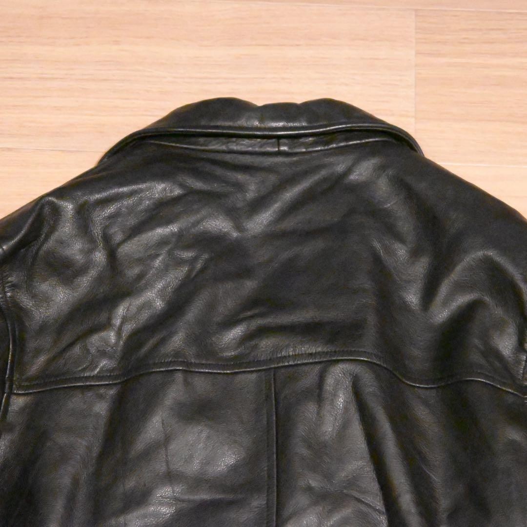 Banana Republic Leather Car Coat Black Men’s L 90s Vintage image 6