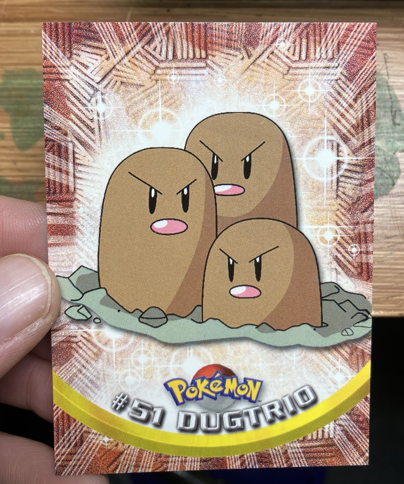 Topps Dugtrio #51 Pokemon Trading Card Game 1999 TV Series
