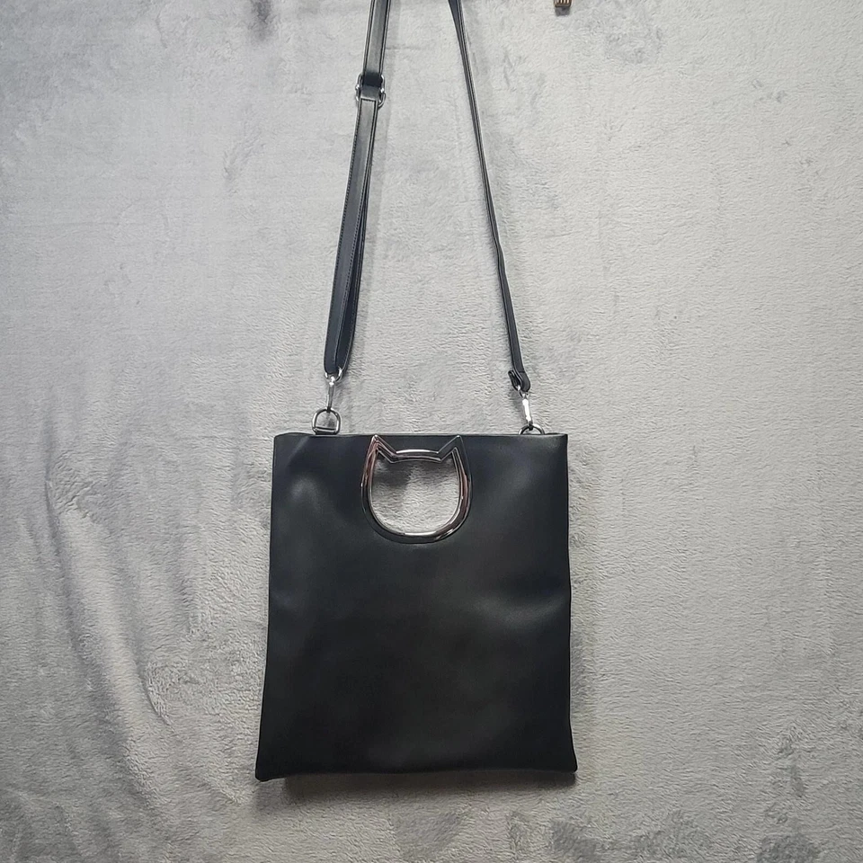 Gato Dama Caja Bolso de Mano Mujer Cuero Sintético Gato Oreja Asa Cartera Correa Ajustable Foto 2 de 4