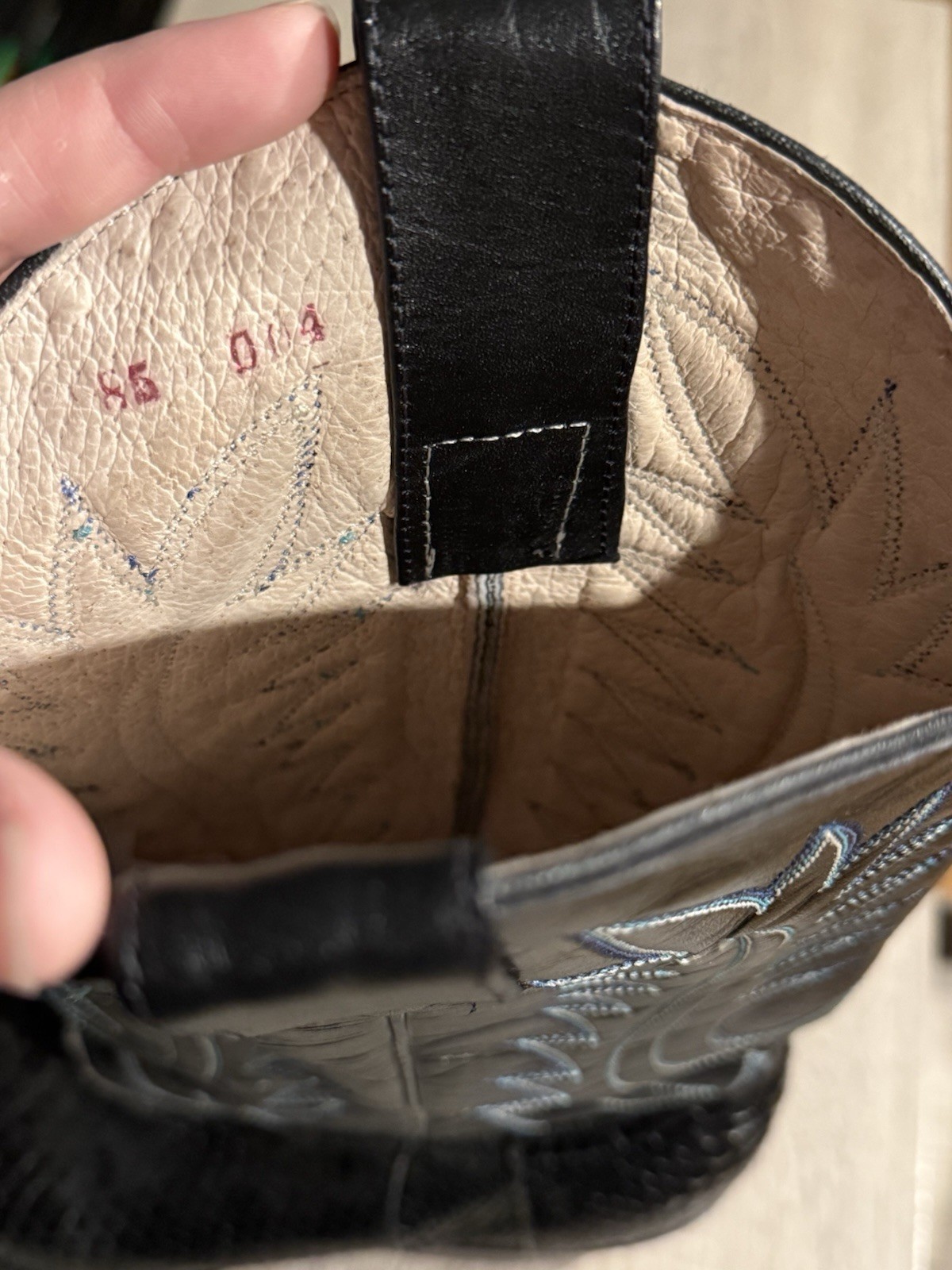 Andre V Leather Python Boots Black Cowboy Boots M… - image 4