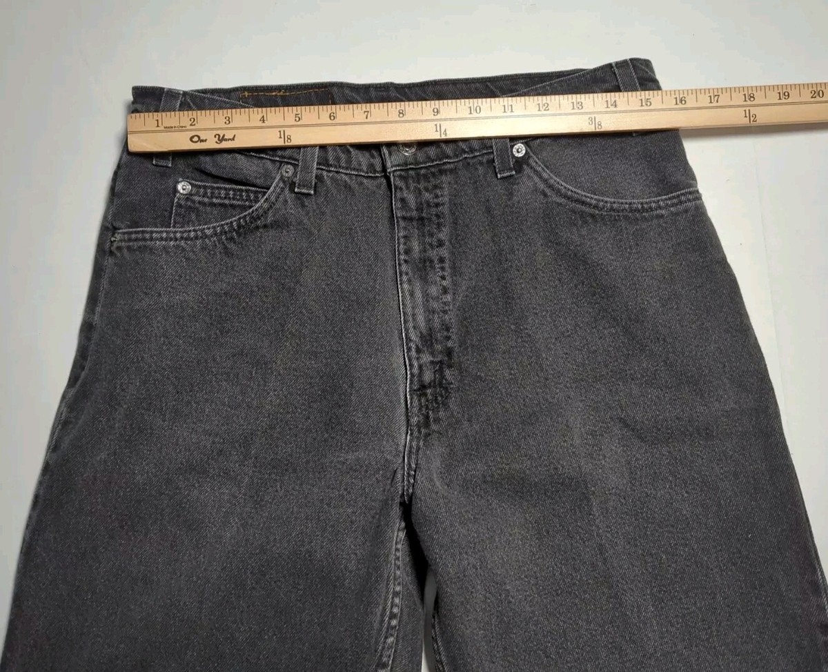 Levi’s EJ121-0001 32 Levis 553 Black Denim Jeans Men's 34X32 (Actual 33x30)White